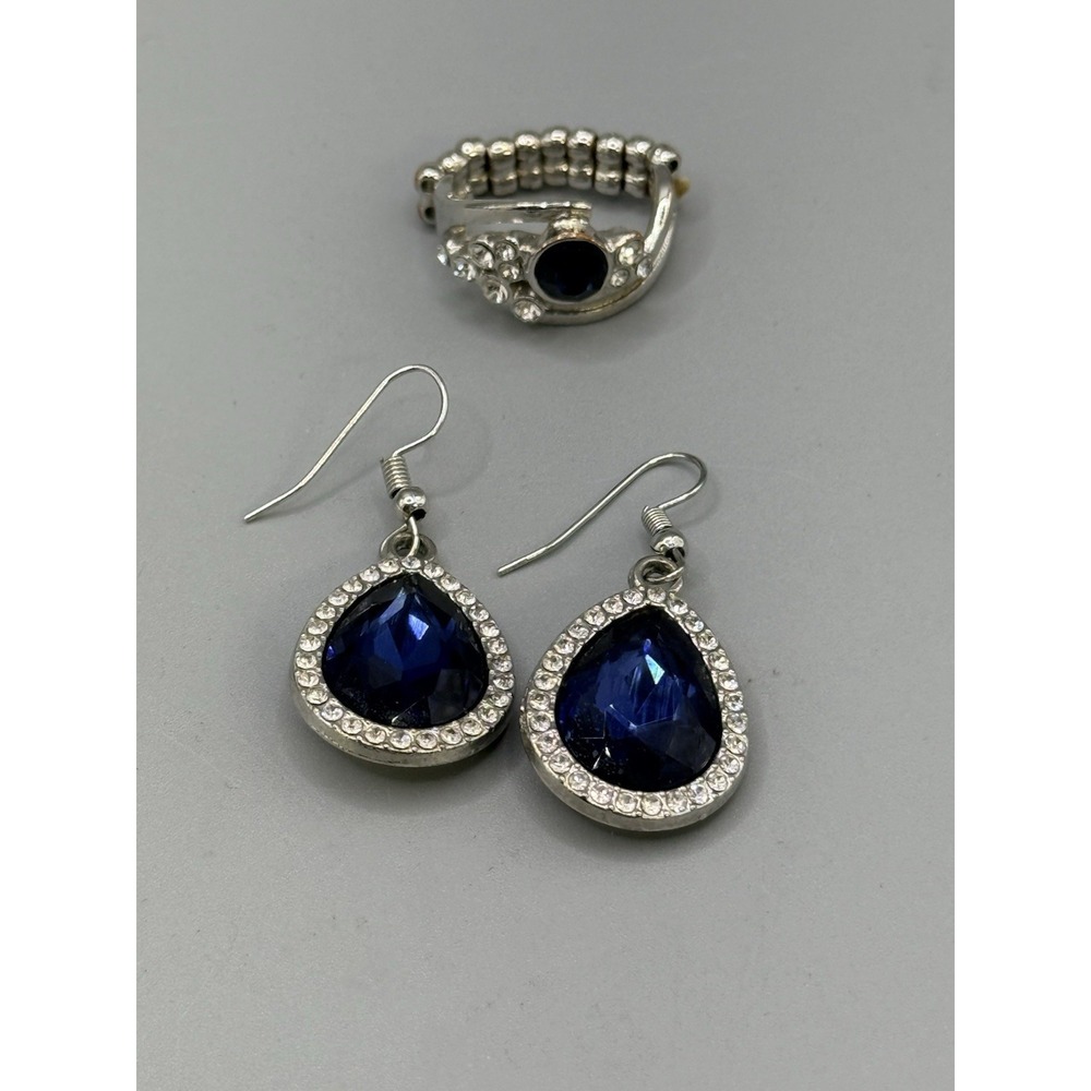 Paparazzi Dripping With Drama Blue Earrings And Ring